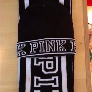 Victoria Secret Pink Hat and Scarf Set